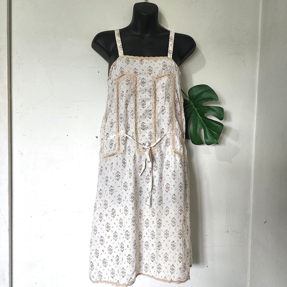 Oysho Lace and Floral Print Slip Dress